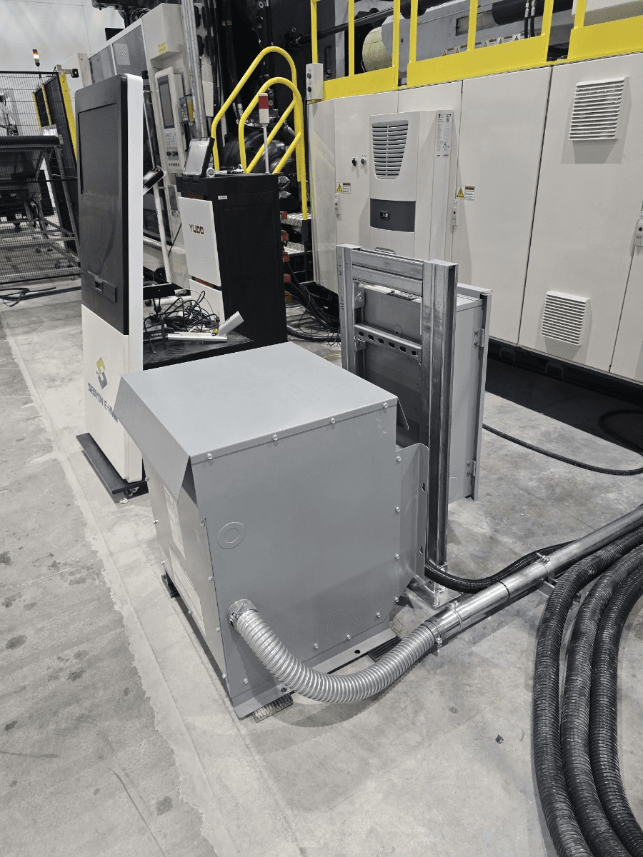 Electrical wiring for industrial injection and lamination equipment